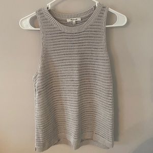 Madewell light grey knit tank top medium